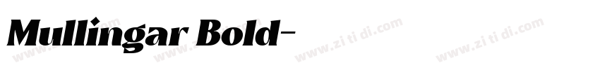 Mullingar Bold字体转换